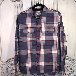 Men’s Old Navy Regular Fit 100% Cotton Heavy Plaid Button Down Flannel Size Med